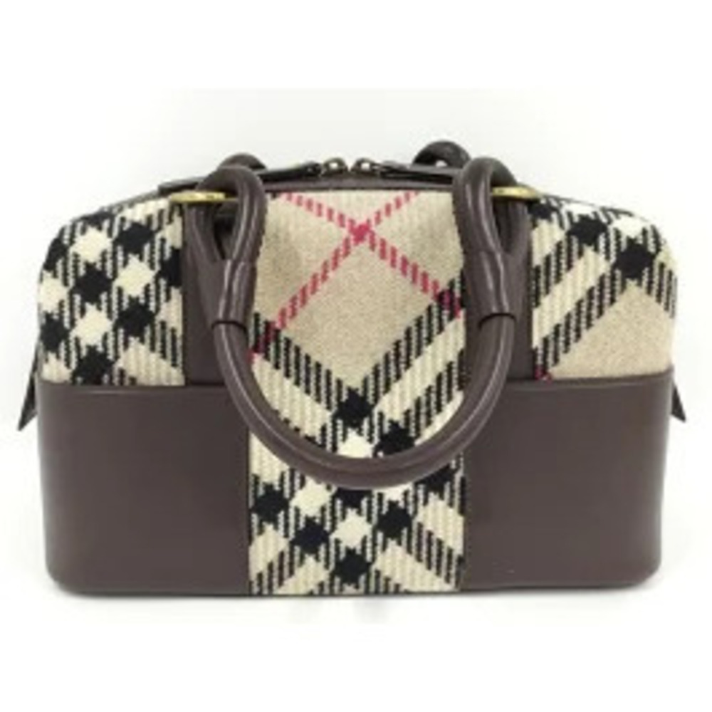 BURBERRY handbag Boston bag Nova Check leather brown - Picture 2 of 9